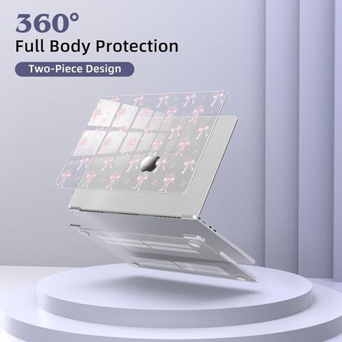 for MacBook Air 13 Inch Case 2021-2018 Release A2337 M1/A2179/A1932 Cute Polka Dot Aesthetic Design Crystal Clear Hard Shell Case Laptop Protective Cover for MacBook Air 13.3" in Saudi Arabia