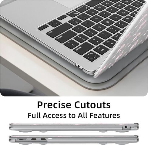 for MacBook Air 13 Inch Case 2021-2018 Release A2337 M1/A2179/A1932 Cute Polka Dot Aesthetic Design Crystal Clear Hard Shell Case Laptop Protective Cover for MacBook Air 13.3" in Saudi Arabia