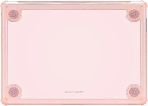 MOSISO Compatible with MacBook Air 13 inch Case 2025-2022 M4 A3240 M3 A3113 M2 A2681, Anti-Cracking Heavy Duty Horizontal Stripe TPU Bumper Hard Case&Keyboard Skin&Screen Film for Mac Air 13.6, Pink in Saudi Arabia