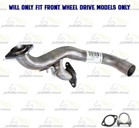 Exhaust Front Pipe Compatible for 2011-2019 Dodge Journey 3.6L | Free Gasket and Clamp Included | Stainless Steel | Northeastern Exhaust | Direct-Fit Replacement in Saudi Arabia