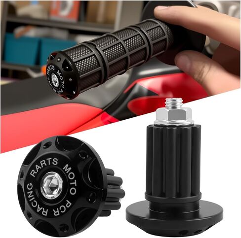 2PCS Motorcycle Handlebar End Caps,Aluminum Alloy Bar Ends Plugs Fit 22 mm 7/8" Handlebars,Universal Handlebar Ends Plugs for Most Dirt Bikes,Mountain Bike,Electric Bike in Saudi Arabia