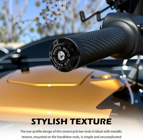2PCS Motorcycle Handlebar End Caps,Aluminum Alloy Bar Ends Plugs Fit 22 mm 7/8" Handlebars,Universal Handlebar Ends Plugs for Most Dirt Bikes,Mountain Bike,Electric Bike in Saudi Arabia
