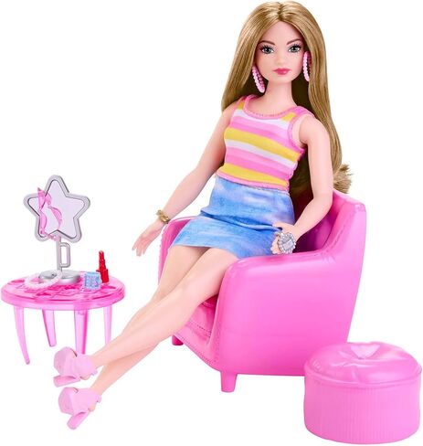 Barbie Stylist and Wardrobe Doll with Fashion Accessories, Toy +3 Years (Mattel HPL78) in Saudi Arabia