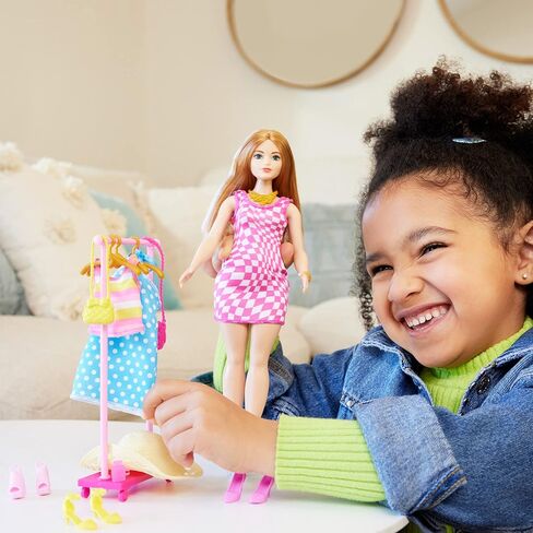 Barbie Stylist and Wardrobe Doll with Fashion Accessories, Toy +3 Years (Mattel HPL78) in Saudi Arabia