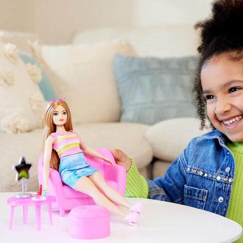 Barbie Stylist and Wardrobe Doll with Fashion Accessories, Toy +3 Years (Mattel HPL78) in Saudi Arabia