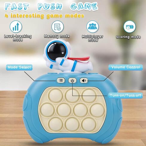 Quick Push Pop Game Fidget Toys, 12 Modes LED Screen Light Up Fast Push Bubble Game, Handheld Speed Pushing Game, Christmas Toys Gifts for 6 7 8 9 10 11 12 Years Old Kids Stocking Stuffers (Unicorn) in Kuwait