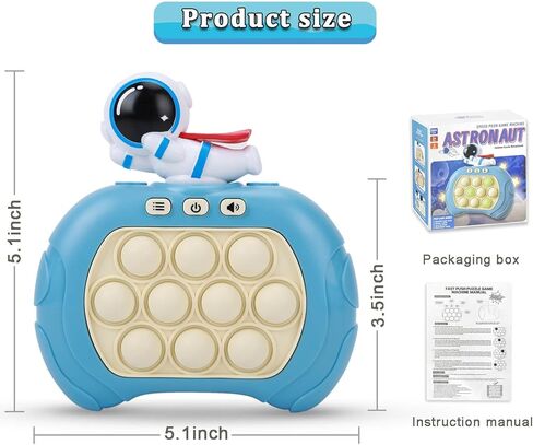 Quick Push Pop Game Fidget Toys, 12 Modes LED Screen Light Up Fast Push Bubble Game, Handheld Speed Pushing Game, Christmas Toys Gifts for 6 7 8 9 10 11 12 Years Old Kids Stocking Stuffers (Unicorn) in Kuwait