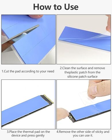 UCEC 30PCS Silicone Thermal Pads GPU, Reusable CPU Thermal Pad GPU Thermal Pads SSD Thermal Pad, Conductive Heatsink 0.5/1.5/ 1mm Thermal Pad for Chip LED IC Heat Conduction, Blue in Kuwait