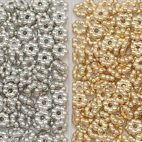 400Pcs/Box 6MM Snowflake Spacer Loose Beads DIY Set Box for Bracelet Necklace Jewelry Making Accessories in Saudi Arabia