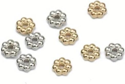 400Pcs/Box 6MM Snowflake Spacer Loose Beads DIY Set Box for Bracelet Necklace Jewelry Making Accessories in Saudi Arabia