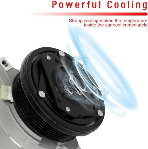 CCIYU A/C Compressor with Clutch A/C Air Compressor for Car 1989-1990 for Cadillac Eldorado 4.5L Air Conditioning Compressor for 58963 in Saudi Arabia