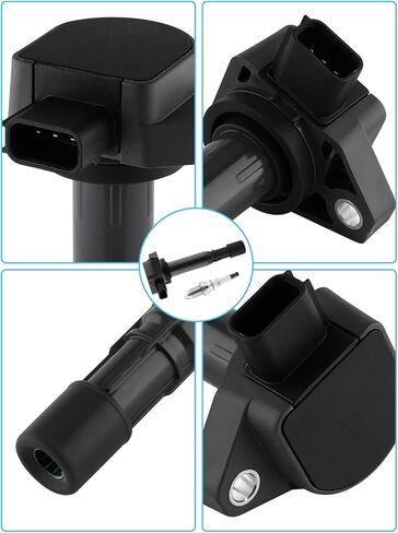 Set Of 6 UF400 Ignition Coil Pack & Iridium Spark Plugs (3.5L 3.7L) 1999-2011 For Acura CL EL MDX RL TL, For Honda Civic Pilot Odyssey Ridgeline, For Saturn Vue, Replace # 5C1013 in Saudi Arabia