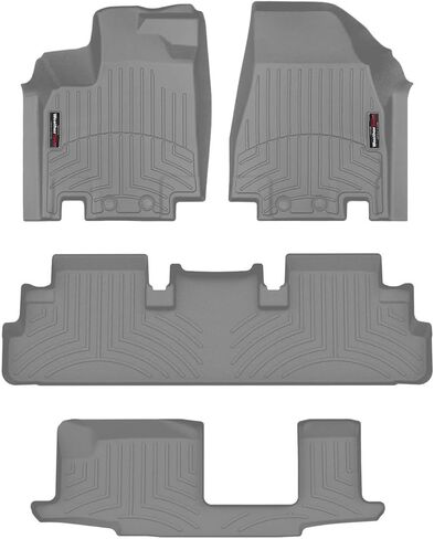 Weathertech Custom Fit FloorLiners for Nissan Pathfinder, QX60, Full Set (441698-1-2-4), Black in Saudi Arabia