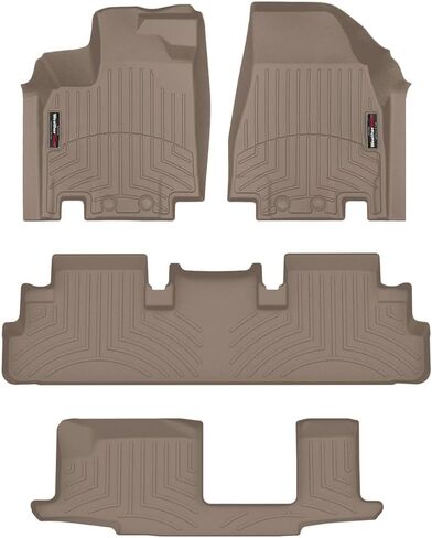 Weathertech Custom Fit FloorLiners for Nissan Pathfinder, QX60, Full Set (441698-1-2-4), Black in Saudi Arabia