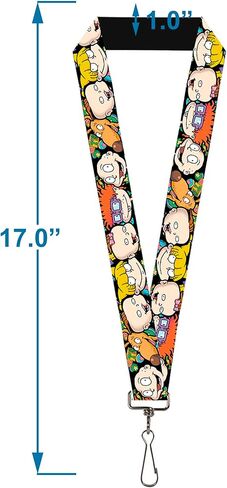 Buckle Down Rugrats Character Faces Close-up-1 Inch Lanyard in Saudi Arabia