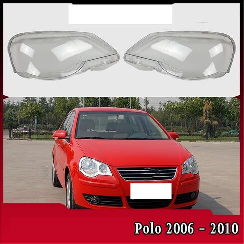 متوافق مع VW Polo 2006 2007 2008 2009 2010 غطاء المصباح الأمامي غطاء المصباح قذيفة عاكس الضوء استبدال العدسة الأصلية (الجانب الأيسر) in Saudi Arabia
