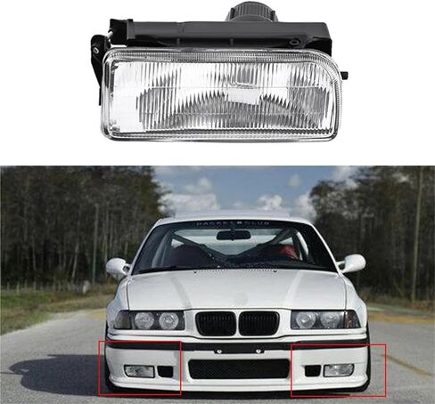 Front Bumper Fog Light Lamp Housing Replacement Compatible For BMW E36 3 Series 1992-1998 Left/Right Fog Light Housing Without Bulb(Left) in Saudi Arabia