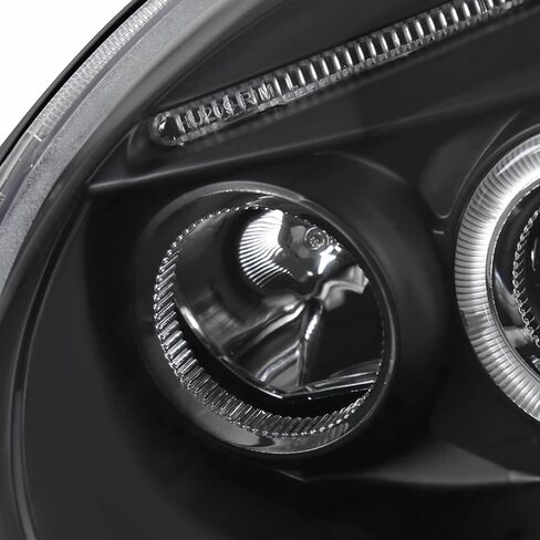 SPEC-D TUNING Chrome Housing Clear Lens Projector Headlights Compatible with 1998-2005 Volkswagen Beetle With Factory Halogen Headlight, Left + Right Pair Headlamps Assembly in Saudi Arabia