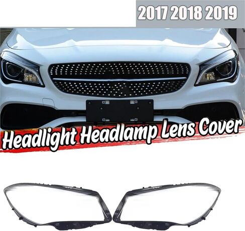 1 Pcs Front Headlight Lens Cover Headlight Shell Lamp Cover Compatible For W117 CLA 2017-2019 Right in Saudi Arabia