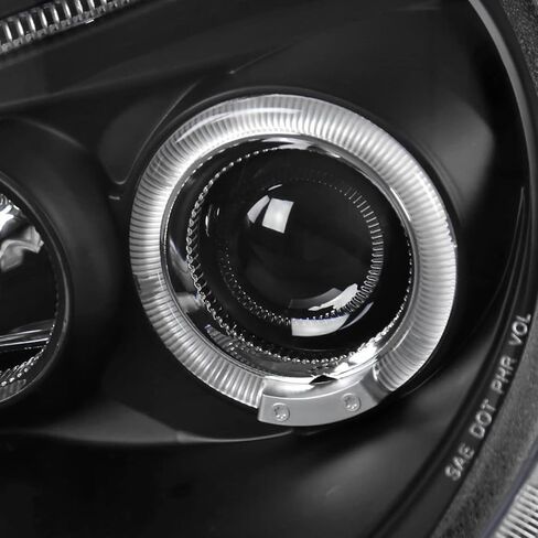 SPEC-D TUNING Chrome Housing Clear Lens Projector Headlights Compatible with 1998-2005 Volkswagen Beetle With Factory Halogen Headlight, Left + Right Pair Headlamps Assembly in Saudi Arabia