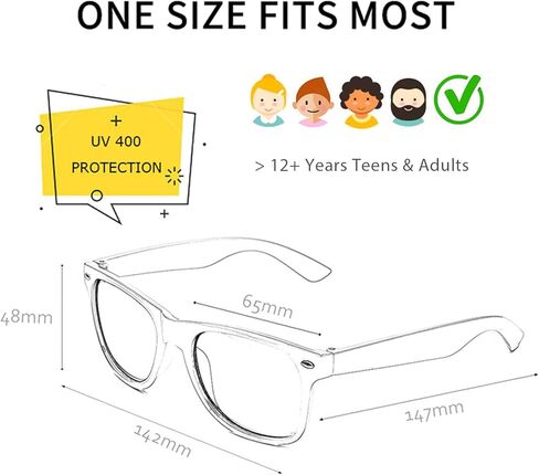 SUNOVELTIES 12 Pack Neon Colors Sunglasses Classic Retro Party Favors Sunglasses for Unisex Adult in Kuwait