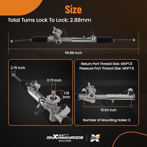 maXpeedingrods Hydraulic Power Steering Rack and Pinion Assembly for Ford Focus 2006-2011, L4 2.0L 2.3L, Replace# 22-2004 6S4Z3504A in Saudi Arabia