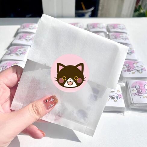 500pcs Stickers Roll Cartoon Stickers for Reward Scrapbooking Cute Cat Sealing Labels 8 Designs Adhesive Decor in Saudi Arabia