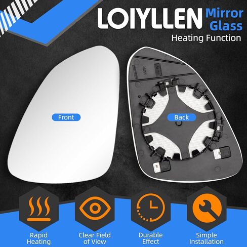 Passenger Side Mirror Replacement for Buick Regal 2011 2012 2013 2014 2015 2016 2017 - Right Side Mirror Glass, Rear View Mirrors Glass with Power Heated in Saudi Arabia