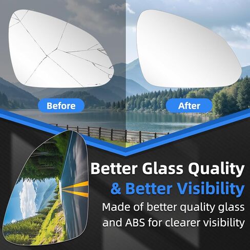 Passenger Side Mirror Replacement for Buick Regal 2011 2012 2013 2014 2015 2016 2017 - Right Side Mirror Glass, Rear View Mirrors Glass with Power Heated in Saudi Arabia
