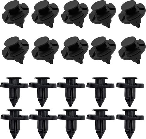 40PCS Nylon Fender Push Type Retainer Clips, Body Panel Clips, 8mm Hole Bumper Shield Retainer Fastener Rivet, Automotive Bumper Fastener Rivet for Nissan, Replace OEM# 01553-09321 (40PCS) in Saudi Arabia