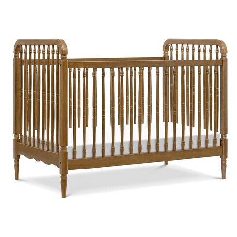 Namesake Liberty 3-in-1 Convertible Spindle Crib, Natural Walnut | GREENGUARD Gold & FSC Certified, Converts to Toddler Bed & Daybed, 4 Adjustable Heights, Toddler Conversion Kit Included in Saudi Arabia