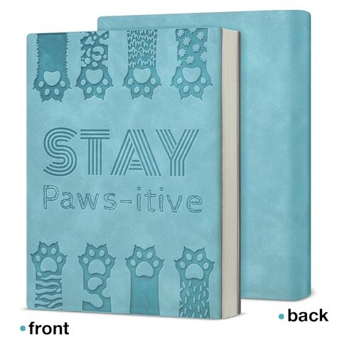 دفتر ملاحظات Funny Stay Pawsitive هدية تشجيعية إيجابية لمحبي القطط - مجلة ملهمة - أخضر داكن in Saudi Arabia