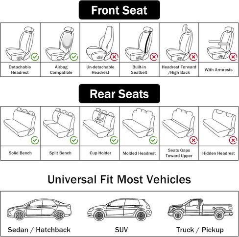 أغطية المقاعد الأمامية لسيارة Toyota RAV4 1999-2025، واقي مقعد السيارة من جلد البولي يوريثان، أغطية مقاعد الدلو، وسائد مقعد السيارة المقاومة للماء، ملحقات داخلية أنيقة للسيارات مع جيوب تخزين (أسود/بني، مقعدين) in Saudi Arabia