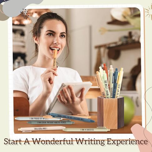 48 قطعة من أقلام التأكيد الإيجابية من Funrous، أقلام حبر جاف تحفيزية قابلة للسحب، هدية ملهمة للموظفين والمعلمين وزملاء العمل والطلاب وتقدير الموظفين والمدرسة والمكتب والمنزل (اللون 1) in Saudi Arabia