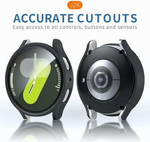 JZK Galaxy Watch 7 40mm Screen Protector-[6+6] Pack Protective case+Tempered Glass Screen Protector Full Coverage Hard PC Protective Cover HD Thin Cover for Samsung Galaxy Watch 7 40mm Accessories in Saudi Arabia