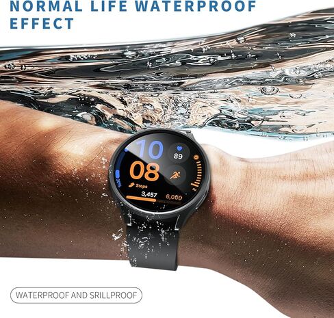 JZK Galaxy Watch 7 40mm Screen Protector-[6+6] Pack Protective case+Tempered Glass Screen Protector Full Coverage Hard PC Protective Cover HD Thin Cover for Samsung Galaxy Watch 7 40mm Accessories in Saudi Arabia