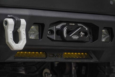 DV8 Centric Front Bumper for 2024 Toyota Tacoma | One 20-Inch Single Row Light Bar & Two 3-Inch Pod Light Mounts | Integrated Standard Winch & D-Ring Mounts | Micro-Texture Black Powder Coat Finish in Saudi Arabia