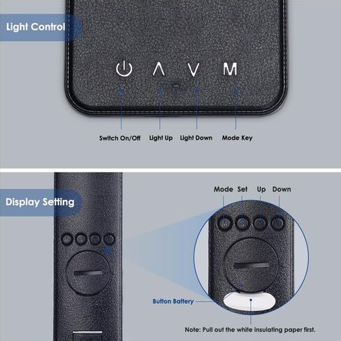 مصباح مكتب LED متعدد الوظائف مع شاحن لاسلكي، منفذ شحن USB، ساعة، حامل هاتف، مصابيح مكتب للمكتب المنزلي، مصباح قراءة للعناية بالعين، مصباح دراسة للأولاد والبنات والمراهقين، أسود in Kuwait