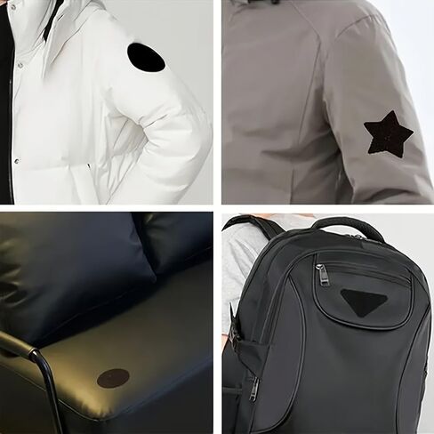 1 Black Self Adhesive Clothing Patch - General Purpose Down Coat & Clothes Repair Patch for Easy No-Smash Repair in Saudi Arabia