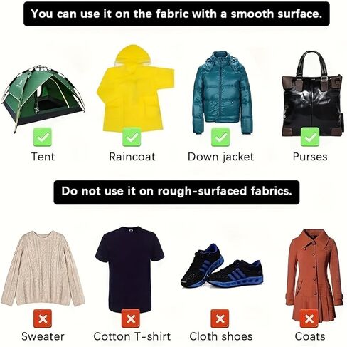 1 Black Self Adhesive Clothing Patch - General Purpose Down Coat & Clothes Repair Patch for Easy No-Smash Repair in Saudi Arabia