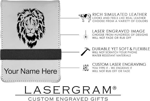 LaserGram Mini Padfolio with Notepad and Pen, Lobster, Personalized Engraving Included (Light Brown) in Saudi Arabia