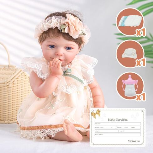 Realistic Reborn Baby Dolls-20Inch Cute Smiling Reborn Baby Doll (Vinyl) with Accessories for Age 3+ Years Old Gift and Collectible in Saudi Arabia