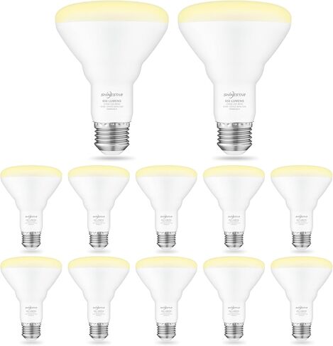 SHINESTAR 4-Pack BR30 LED Bulb، ما يعادل 65W، مصابيح إضاءة غائرة، 2700K أبيض دافئ، قابل للتعتيم، 650LM، قاعدة E26 in Kuwait