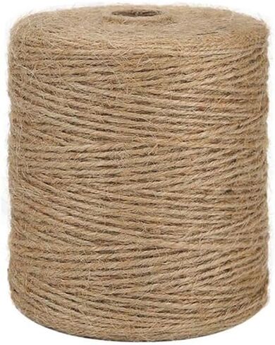 656 Feet Natural Jute Twine String, Versatile Bulk Hemp Jute Rope Cord for DIY Crafts, Gardening, Gift Wrapping, Arts & Crafts, Wedding Decor, Packing Material Burlap Ribbon, Christmas Magic in Saudi Arabia