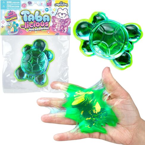 ORB Tabalicious Holographic TABA Squishy Turtle Toy - Cute Sticky Turtle TABA Animal Squishies with Holographic Surface - Fun Squishy Stress Ball Toys - Kawaii Sensory Fidget Toys for Kids and Adults in Kuwait
