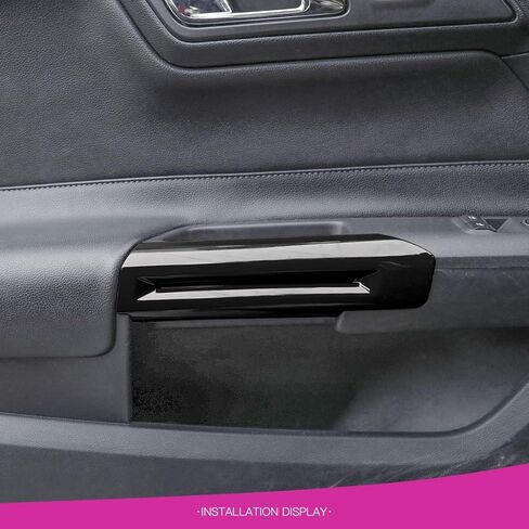 YINGTUU for Ford Mustang 2015-2020 2021 2022 2023 Accessories Interior Stickers Steering Wheel Cover Decals Trim (Glossy Black) in Saudi Arabia