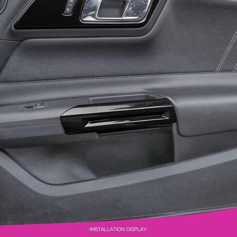 YINGTUU for Ford Mustang 2015-2020 2021 2022 2023 Accessories Interior Stickers Steering Wheel Cover Decals Trim (Glossy Black) in Saudi Arabia