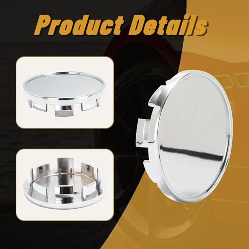 4Pcs 2.6in / 66mm Car Wheel Center Caps for 2016-2017 Jetta 2016-2017 Passat 2016-2017 Tiguan​ 3B7601171 3BD601171 Chrome Outer 2.6 in, Inner 2.38 in Snap-On Hub Caps in Saudi Arabia