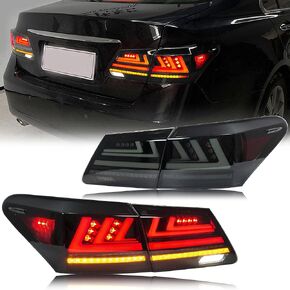 مصابيح خلفية LED لتجميل الوجه من Inginuity time لسيارة Lexus ES350 ES330 2006-2012 مصابيح خلفية سوداء مجموعة استبدال مجموعة إشارة متتابعة للرسوم المتحركة in Kuwait