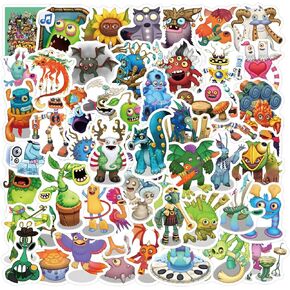 160 قطعة من ملصقات My Singing Monster لديكور الفصل الدراسي للأطفال، زجاجة مياه، مكافآت للمعلمين، ملصق كمبيوتر محمول جمالي مقاوم للماء للمراهقات والبنات والأطفال والبالغين in Kuwait